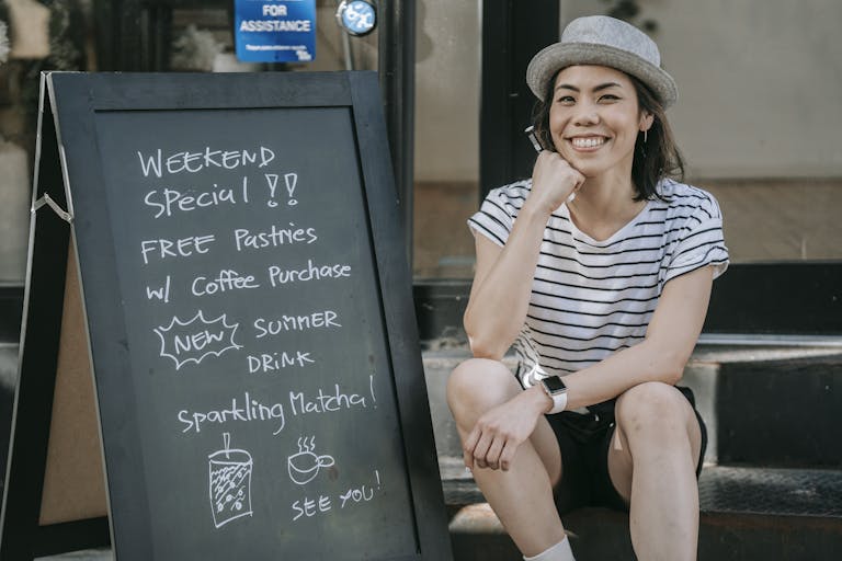 The Ultimate Guide to Local SEO: Boost Your Business’s Online Presence 5 Smiling Woman Sitting beside Chalk Board